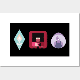 Shapes Crystal Gems Posters and Art